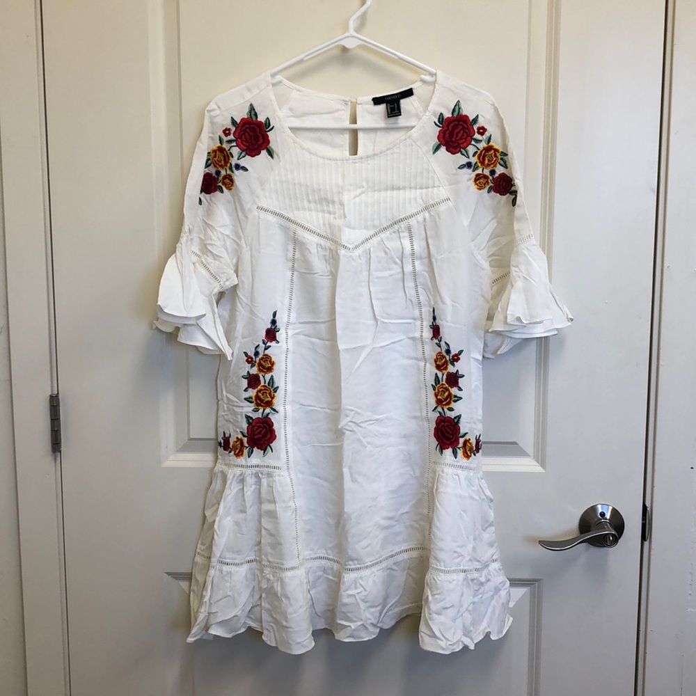 Embroidered Babydoll Dress
